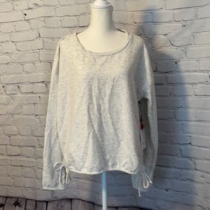 NWT, Week& L/S Drawstring hem pullover, light grey. 2X